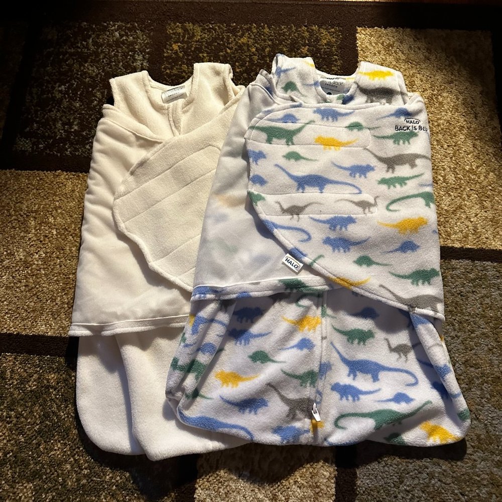 Set of 2 Newborn Halo Micro-Fleece SleepSack Swaddles - 0-3 Months